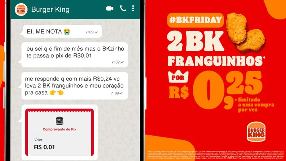 Campanha de Black Friday do Burger King gera debate sobre uso de dados de clientes