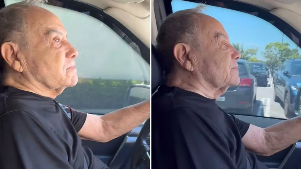 O ator compartilhou momentos ao volante em vídeo publicado por sua esposa nas redes sociais.