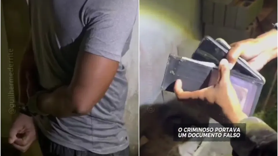 O homem, de 42 anos, foi detido em Itanhaém e é considerado foragido da Justiça; ele tinha documentos falsos e uma arma.