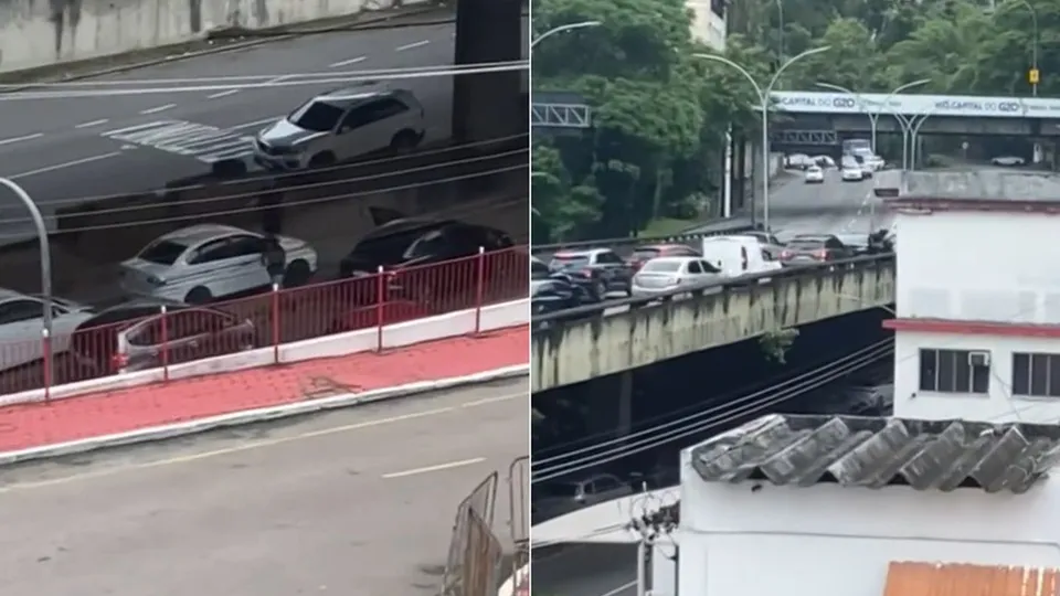 Bandidos armados atacaram veículos na saída do Túnel Rebouças, mas conseguiram escapar da polícia