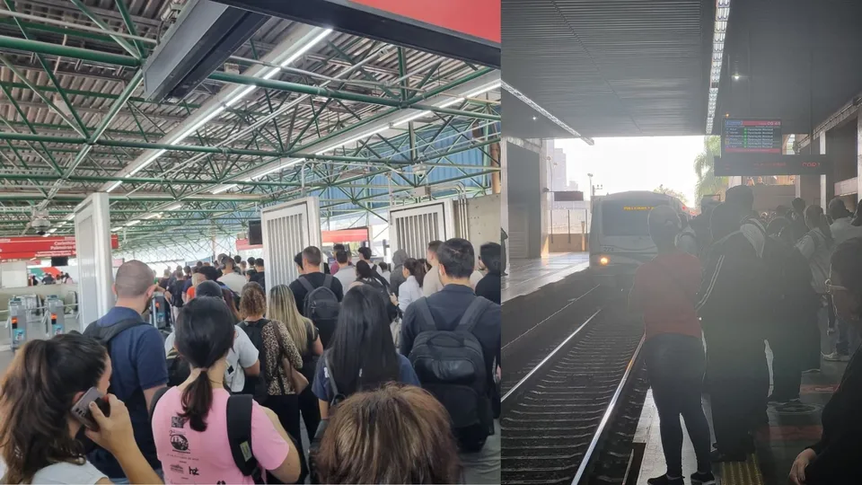 Passageiros enfrentam dificuldades e longas esperas devido a falha em trem na estação Tatuapé, com operação reduzida desde a manhã.