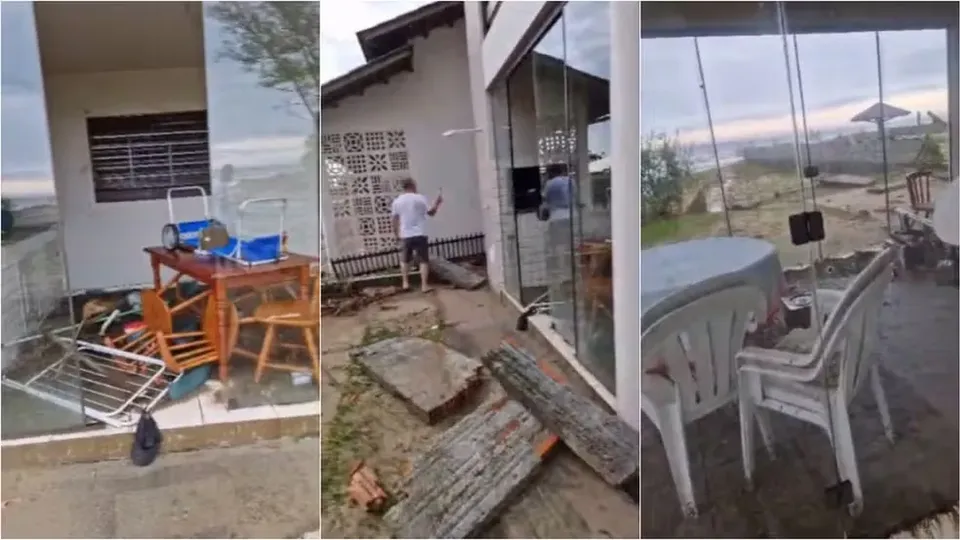 Fenômeno raro atinge Jaguaruna e causa danos significativos em estruturas e residências na madrugada de segunda-feira.