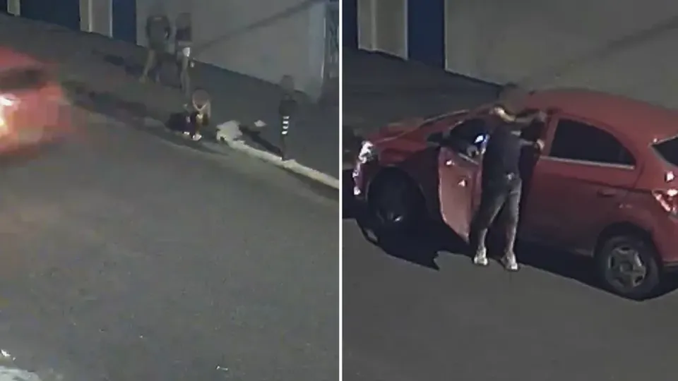 Incidente ocorreu após crianças alertarem sobre seta do veículo em Itanhaém, SP. Ninguém ficou ferido.