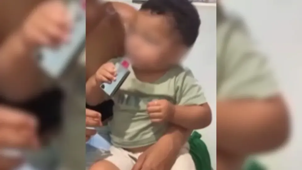 Polícia Civil investiga caso de bebê fumando cigarro eletrônico em Anápolis; prática é ilegal no Brasil.
