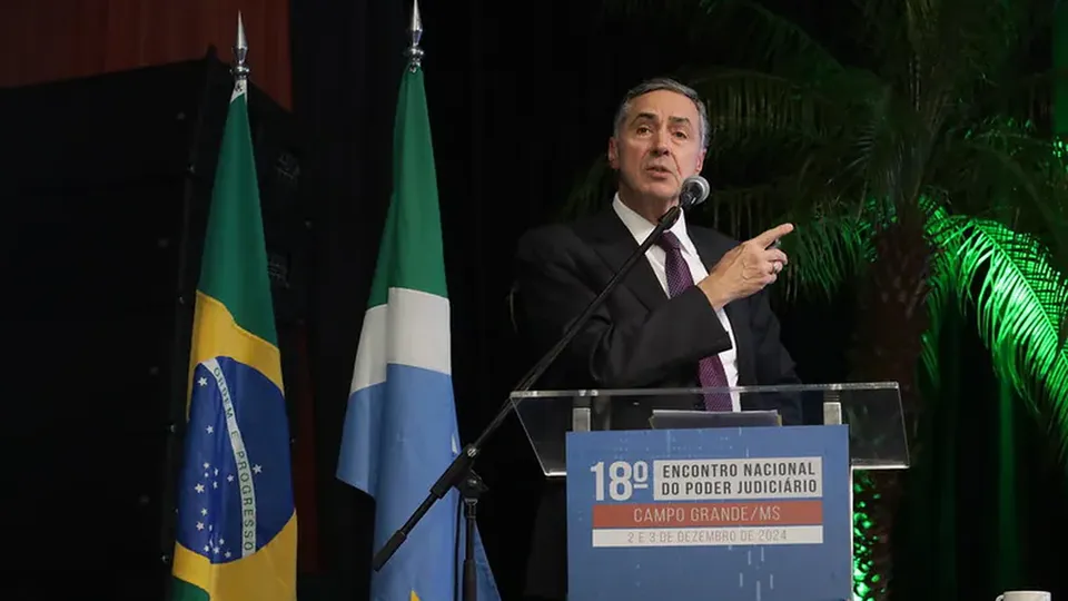 O ministro Luís Roberto Barroso, presidente do STF, falou sobre investigações de corrupção no Judiciário de Mato Grosso do Sul em evento.
