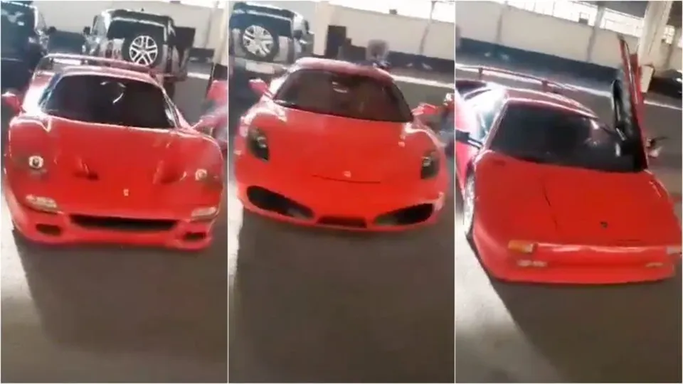 Entre os veículos de alto padrão, estão marcas como Ferrari, Lamborghini e Rolls-Royce, encontrados em Damasco.
