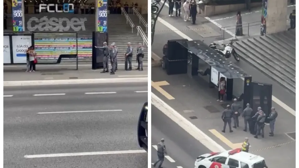 Mulher é feita refém em ponto de ônibus na Avenida Paulista, em São Paulo