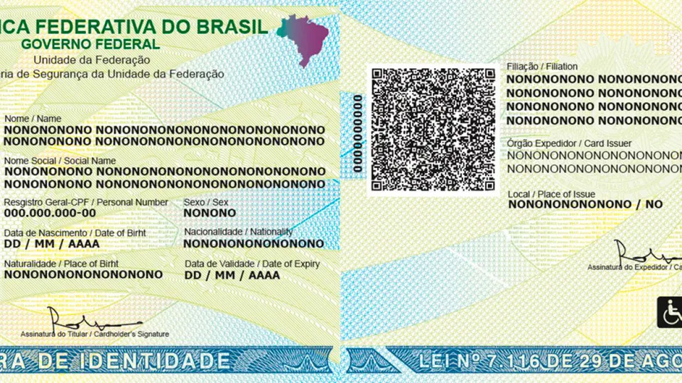 Ministério destaca que a primeira via da CIN é gratuita e pode ser solicitada até 2032