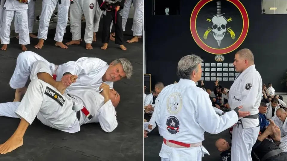 Ministro do STF Luiz Fux dá aula de jiu-jitsu para policiais do Bope no Rio