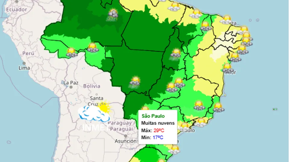 Defesa Civil emitiu alerta para chuvas intensas em várias regiões do estado até sexta-feira; veja a previsão.
