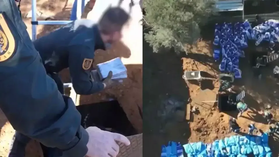 A Guarda Civil espanhola encontrou sete toneladas de cocaína enterradas em contêineres em uma propriedade rural próxima a Sevilha.