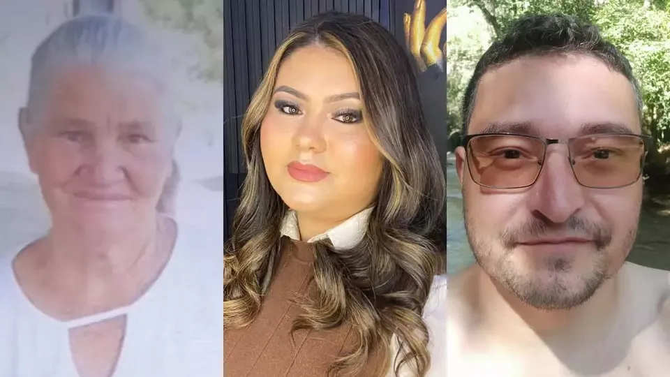 As vítimas, identificadas como Jandira, Ana Carolina e José Ronaldo, estavam em um carro esmagado por um caminhão carregado de toras.