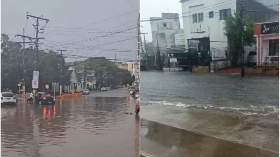 A população é orientada a evitar áreas alagadas e buscar abrigo seguro durante a tempestade prevista para hoje.