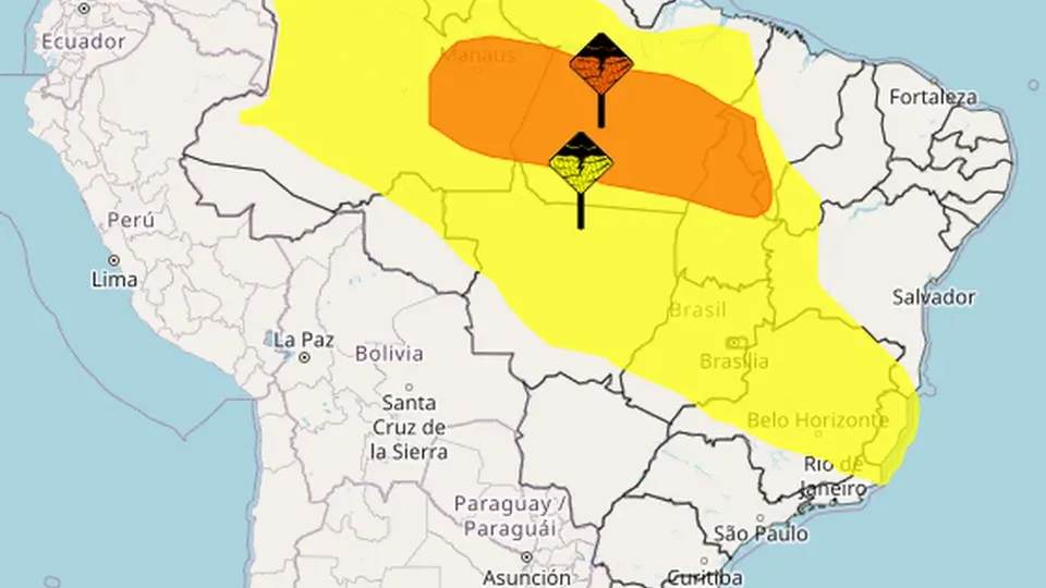 Previsão do tempo indica chuvas intensas em várias regiões do Brasil esta semana