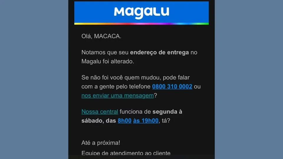 Susan Sena, de 35 anos, registrou ocorrência após ser chamada de 'macaca' em e-mail da loja.