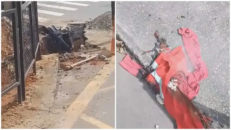 Incidente ocorreu no bairro Lourdes e envolveu operários em manutenção pluvial; vítimas foram socorridas.