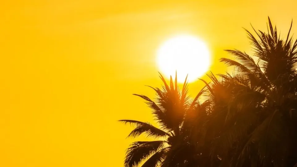 Temperaturas elevadas e umidade devem gerar sensação de abafamento; cuidados são essenciais.