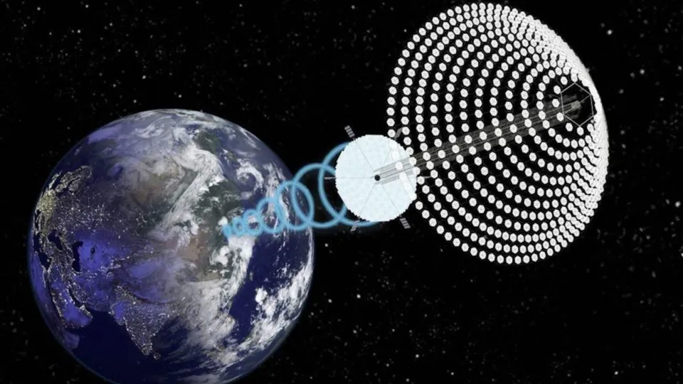 Projeto ambicioso visa gerar energia em órbita da Terra e transmitir via ondas de rádio, mas enfrenta desafios técnicos.