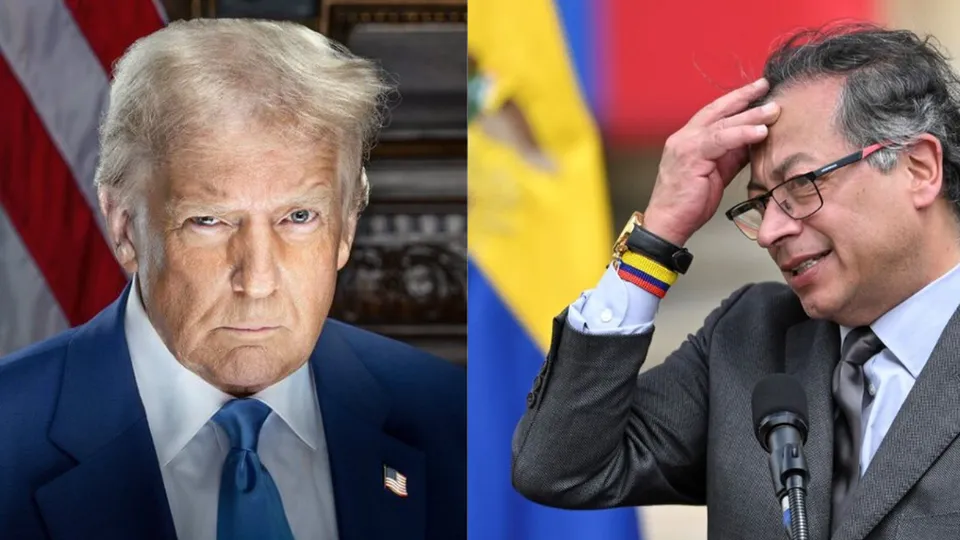 Após a Colômbia rejeitar a entrada de aviões militares dos EUA, Trump anuncia sanções e tarifa emergencial sobre produtos colombianos.