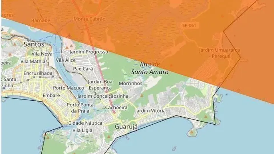 Defesa Civil emite alerta extremo em Guarujá devido a chuvas intensas