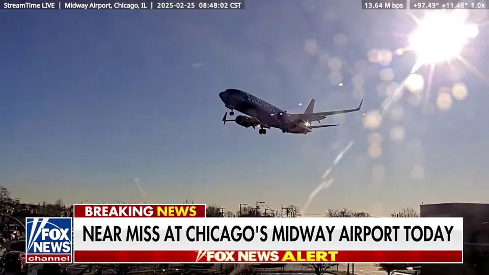 Um voo da Southwest Airlines quase colidiu com um jato particular durante o pouso em Chicago, mas conseguiu evitar o acidente.