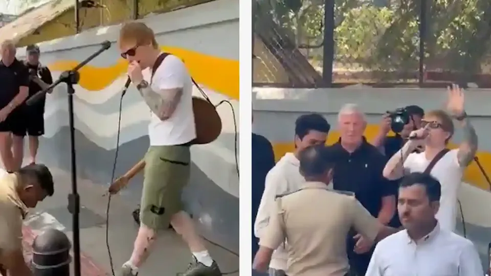 O cantor britânico Ed Sheeran teve sua performance interrompida em Bangalore, gerando reações nas redes sociais.