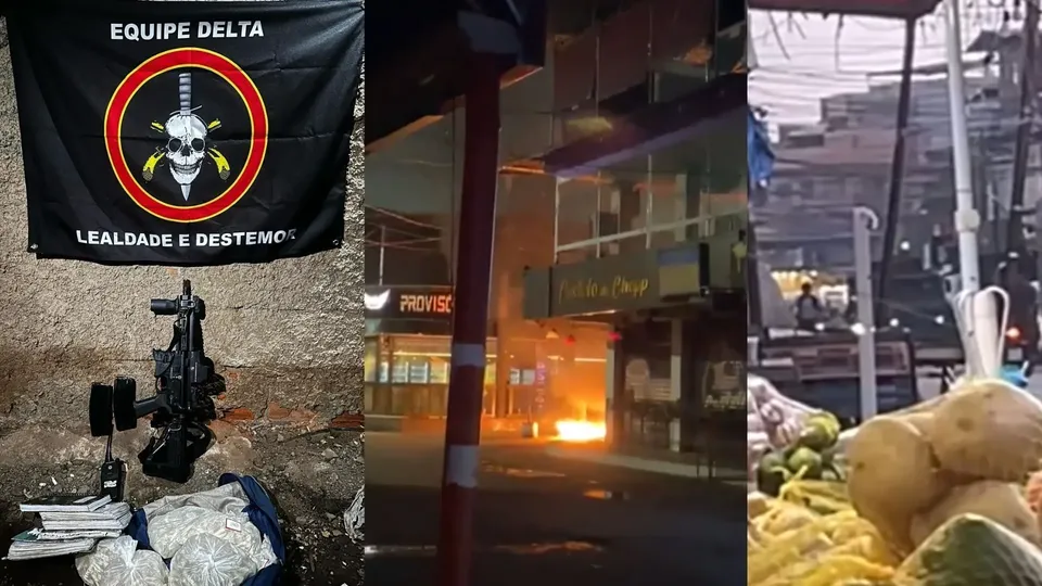 Ação policial visa combater o roubo de cargas na região; barricadas são instaladas para dificultar fugas.