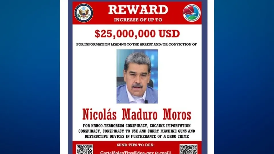 EUA oferecem US$ 25 milhões por informações que levem à prisão de Maduro