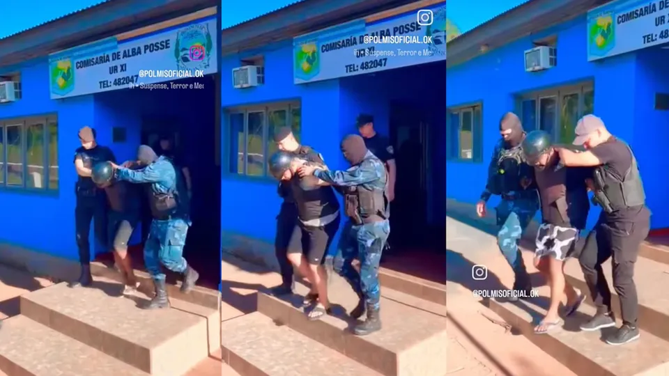 Os homens foram presos ao tentarem cruzar a fronteira clandestinamente, fugindo do cerco policial no Rio de Janeiro.