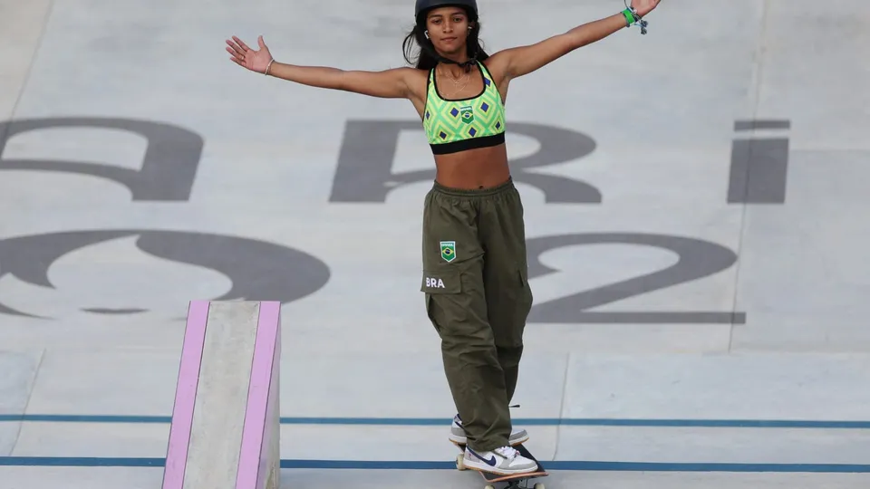 A skatista brasileira brilhou na final do skate street, realizada na Barra da Tijuca, e garantiu mais um ouro.