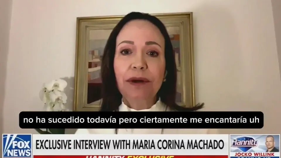 A opositora venezuelana Maria Corina Machado revelou que n&atilde;o se comunica com Donald Trump desde outubro, quando recebeu o pr&ecirc;mio.