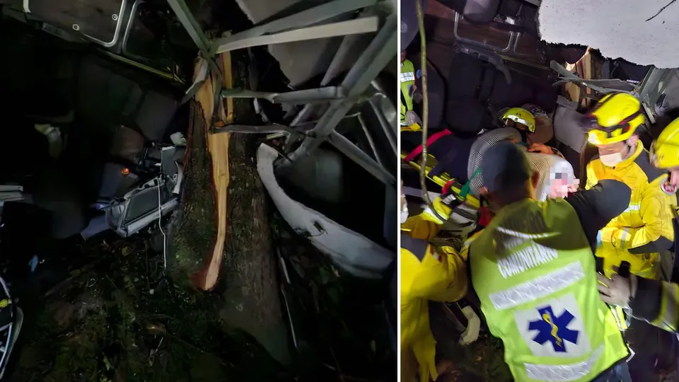 Acidente de &ocirc;nibus em Santa Catarina deixa tr&ecirc;s mortos e 13 feridos