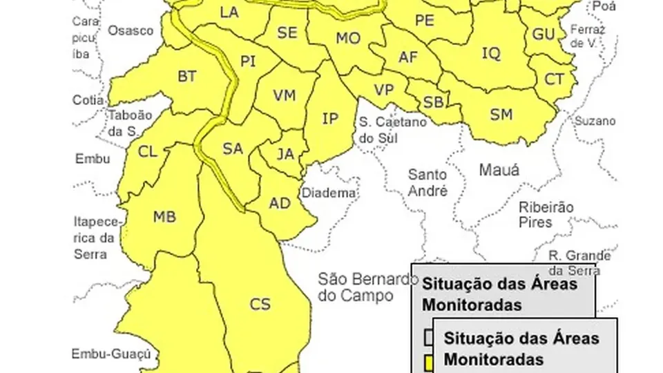 A capital paulista recebeu alerta da Defesa Civil e do Centro de Gerenciamento de Emerg&ecirc;ncias nesta segunda-feira (16).